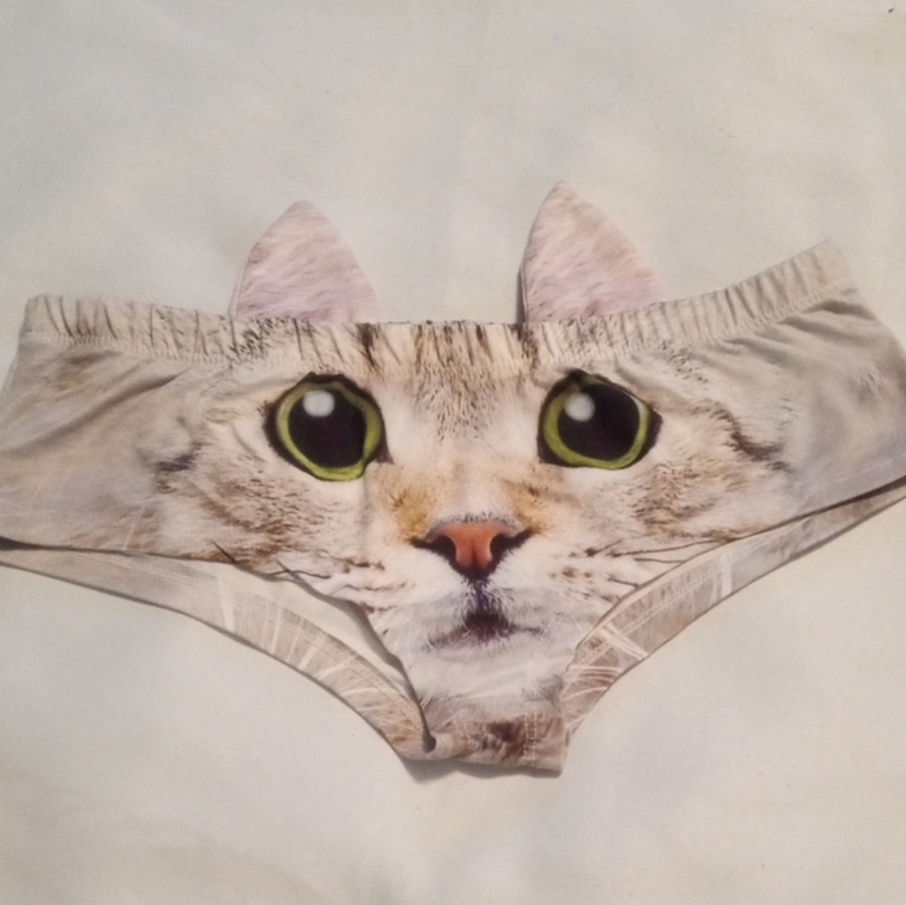 Cat Face Print Underwear